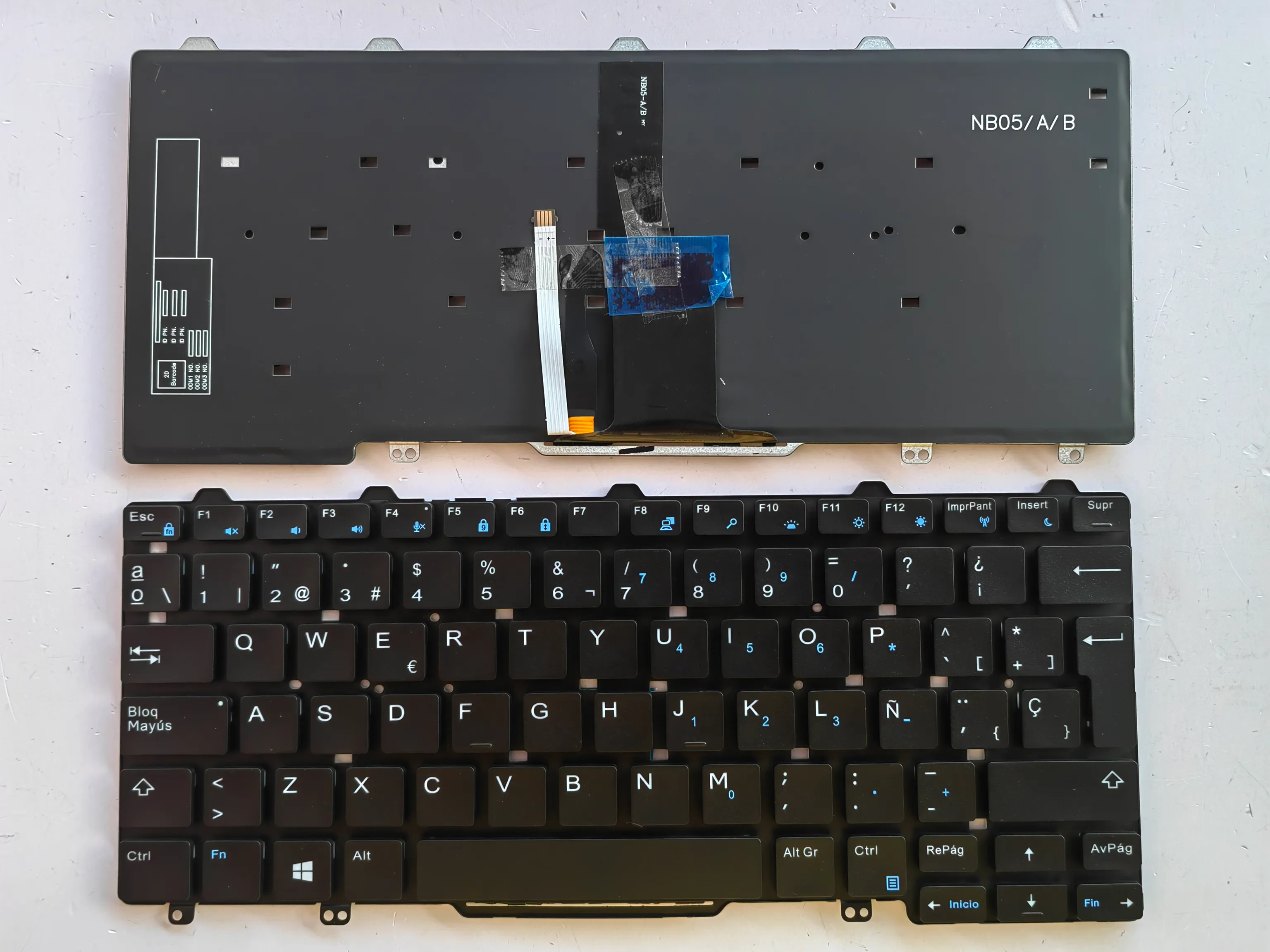 Picture of New Replacement Keyboard Laptop For DELL  E7250 without pointer, backlit, black SP Layout